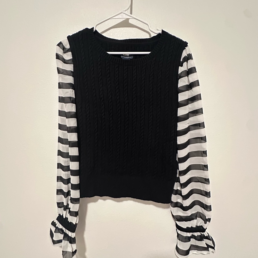 Anthropologie Black Knit Top